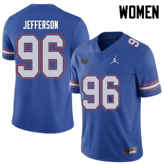 Women's Florida Gators #96 Cece Jefferson NCAA Jordan Brand Royal Authentic Stitched College Football Jersey ERI3862NE